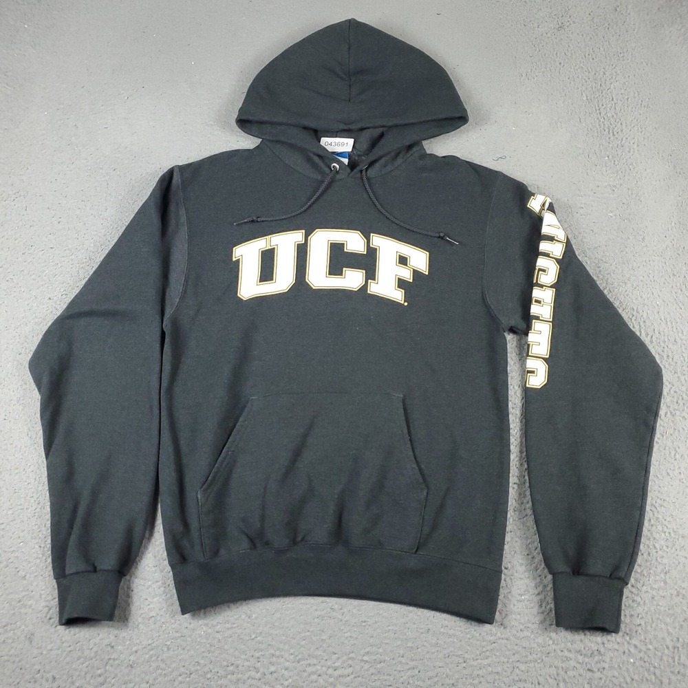 Champion UCF Knights Football Hoodie Gray Sweatshirt Mens Small Pullover